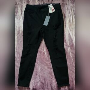 Torrid Sky High Skinny Jeans Black Size 12 Short NWT